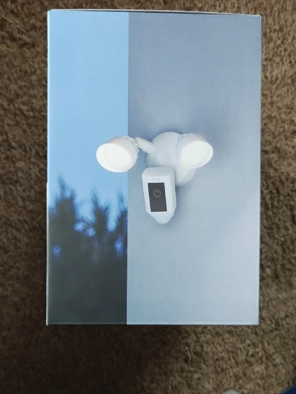 Ring Floodlight Cam Plus - White on Blue
